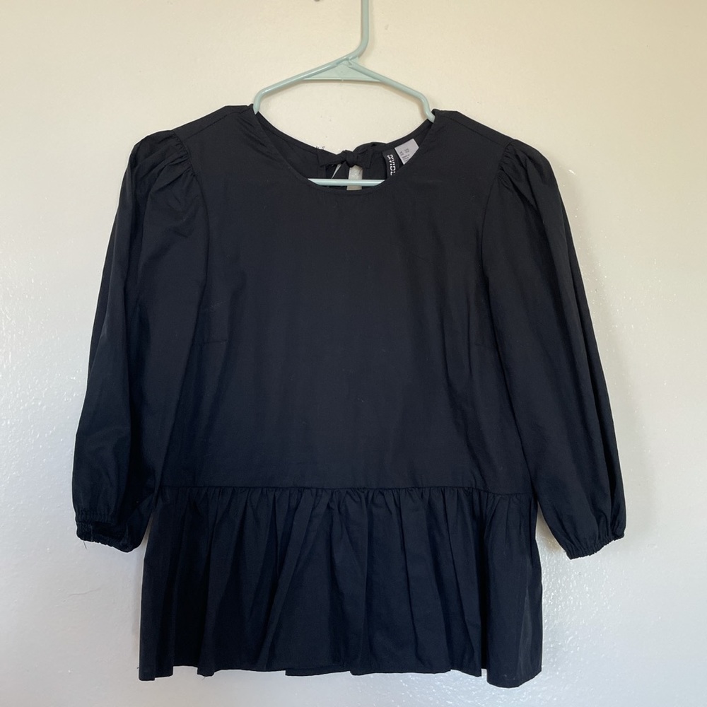 Lovely tie-back black blouse NEW
